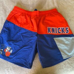 Mitchell & Ness Blue and Orange Knicks Shorts